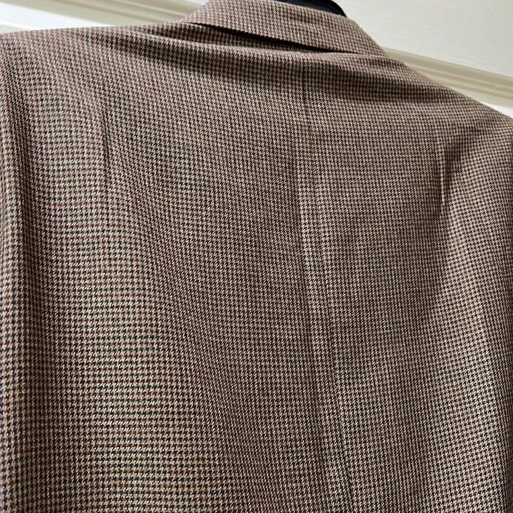 Handsome Nautica Men’s 40R Brown & Grey 100% Wool Sport Coat